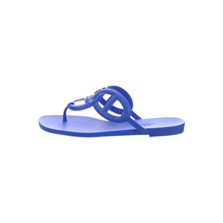 Authentic Hermes Egerie Chaine d'Ancre Flip Flops Blue 38