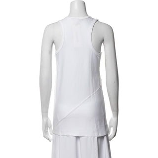 Louis Vuitton White LV sequin logo sleeveless top M sz