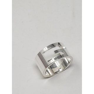 Gucci sterling silver Icon G logo wide ring 5 ¾ US