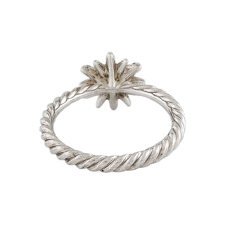 Authentic David Yurman Diamond Petite Starburst Ring – 925, 6