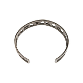 Chanel Summer Silver 2015 Ruthenium Logo Cuff Bracelet