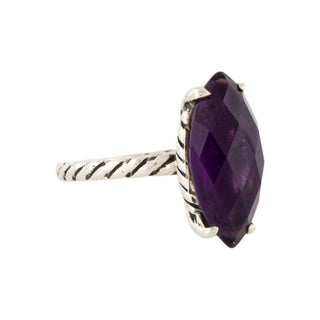 Authentic David Yurman Amethyst Color Classics Ring – Sterling Silver, 6.5