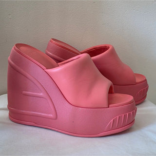 Fendi Pink Platform Wedge Sandals 40 sz