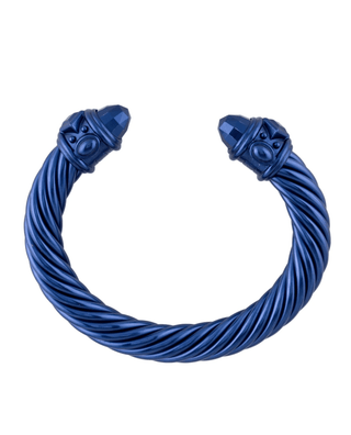 David Yurman Blue Aluminum Renaissance Classic Cable Cuff