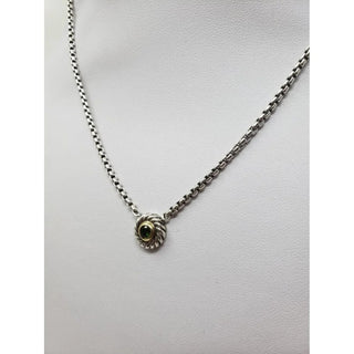 David Yurman Sterling Silver Amethyst Cookie pendant necklace
