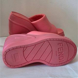 Fendi Pink Platform Wedge Sandals 40 sz