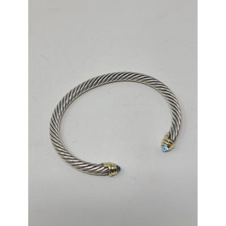 David Yurman Sterling Silver Topaz Cable Classic Cuff
