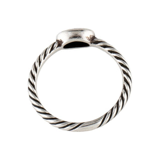 Authentic David Yurman Diamond Cable Oval Stack Ring – 925, 5.75