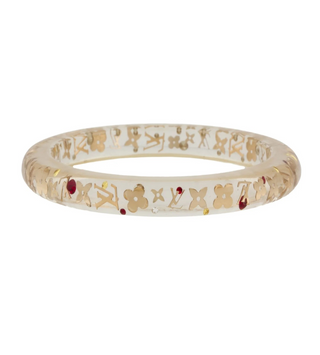 Louis Vuitton Resin Crystal Narrow Inclusion Bangle Bracelet