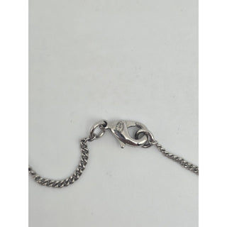 Chanel Silver-tone Strass Interlocking Pendant Necklace