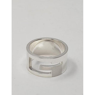 Gucci sterling silver Icon G logo wide ring 5 ¾ US