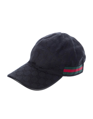 Gucci Black GG Monogram baseball cap XL sz