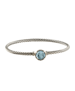 David Yurman Sterling Silver Topaz Petite Châtelaine Bracelet