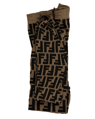 Fendi Brown Black FF Zucca Print Tights M sz