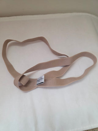 Christian Dior Beige Elastic J'Adior Monogram Headband