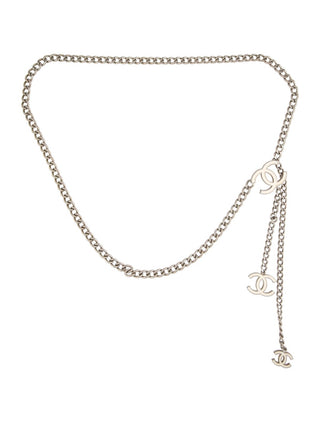 Chanel Silver-tone 2005 Interlocking CC Chain-Link Belt S sz