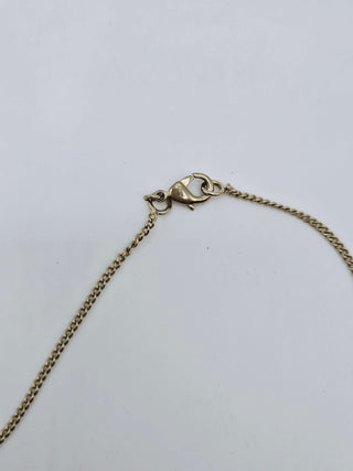 Chanel Gol-tone Faux Pearl Strass CC Pendant Necklace