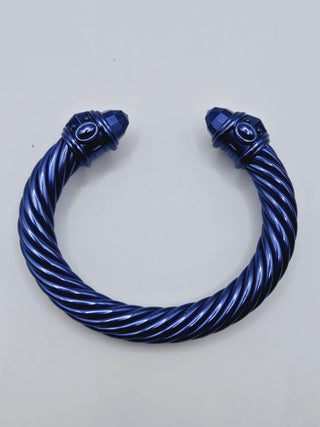 David Yurman Blue Aluminum Renaissance Classic Cable Cuff