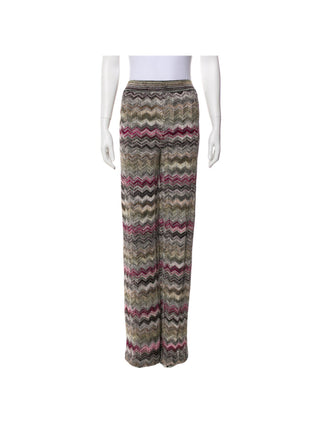 M Missoni Striped Straight Leg Pants 40 sz