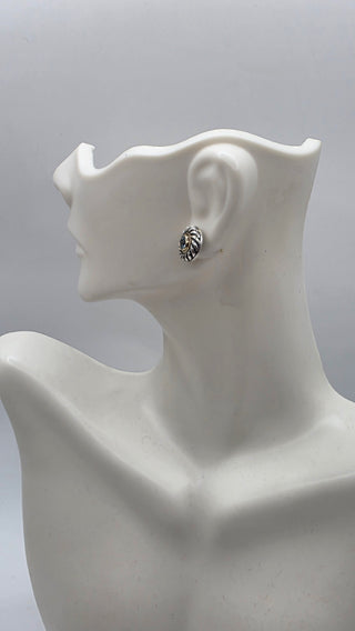 David Yurman Sterling Silver Topaz Cookie Stud Earrings