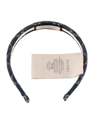 Gucci Blue GG Denim Headband w/tags