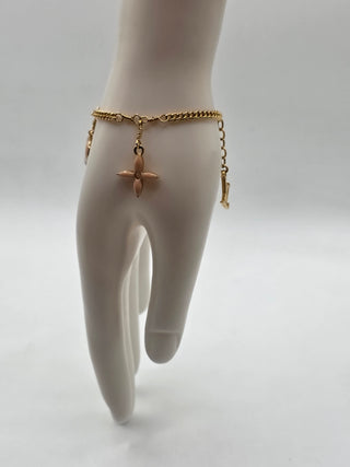 Louis Vuitton Gold-tone Sweet Monogram Charm Bracelet
