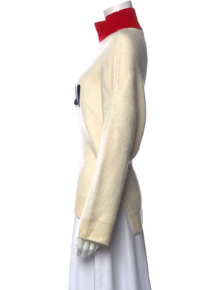 Fendi White Multicolor Logo Printed Graphic Sweater 4 sz
