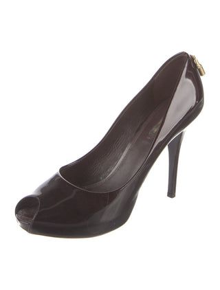 Louis Vuitton Burgundy Oh Really Patent Leather Pumps 40 sz