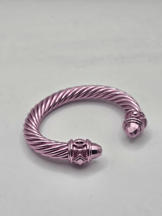 David Yurman Pink Aluminium Renaissance Classic Wide Cable Bracelet