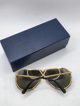 Louis Vuitton Gold-tone 2017 LV Drive Sunglasses