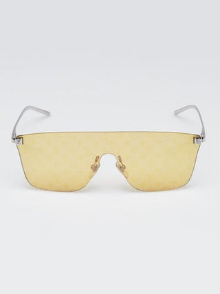 Louis Vuitton Silvertone Metal Showdown LV Monogram Lens Sunglasses Z1027W