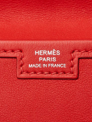 Hermes Vermillion Swift Leather Jige PM Clutch Bag
