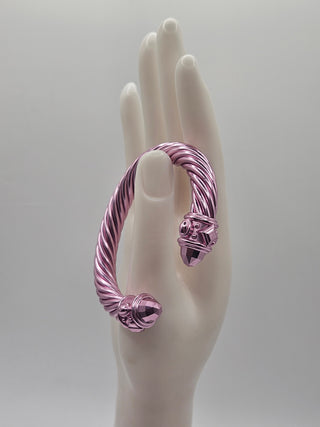 David Yurman Pink Aluminium Renaissance Classic Wide Cable Bracelet