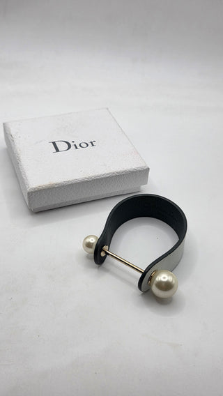 Christian Dior Multicolor Faux Pearl Leather Perle Bracelet
