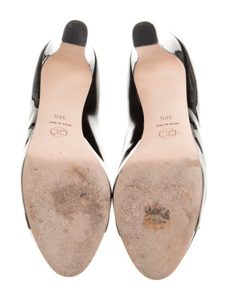 Chanel Black Patent Leather 2012 Interlocking CC Logo Pumps 39.5 sz