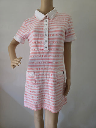Louis Vuitton White pink LV Monogram print dress