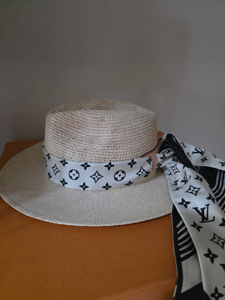 Louis Vuitton Beige Palm Abstract LV Monogram Wave Sun Hat M sz