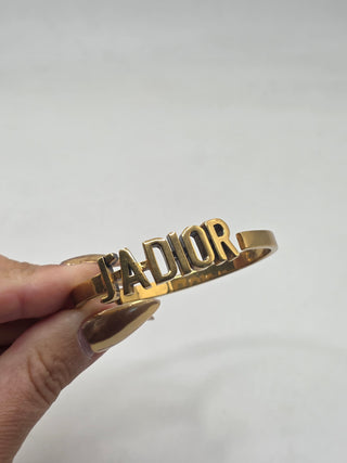 Christian Dior Gold-tone J'Adior Hinge Cuff Bracelet