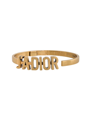 Christian Dior Gold-tone J'Adior Hinge Cuff Bracelet