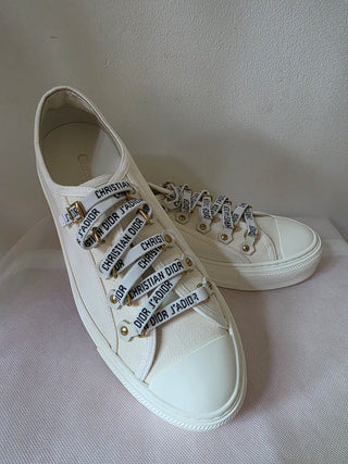 Christian Dior White Walk 'N' Dior Sneakers 39.5 sz