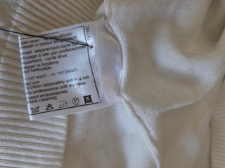 Chanel White Interlocking CC logo Shortsleeve Top US6, FR38