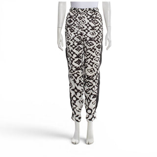 Louis Vuitton Black White LV Monogram Printed Pants S sz