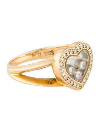 Chopard 18K Diamond Happy Icons ring 5.25 sz