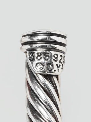 David Yurman 5mm Sterling Silver and 14k Gold Cable Crossover X Bracelet