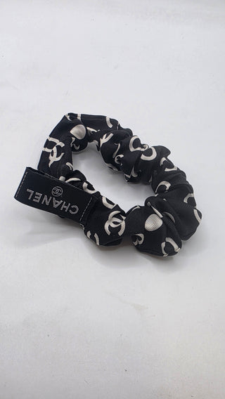 Chanel 2022 Polka Dot CC Hair Scrunchie