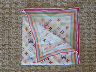 Louis Vuitton x Takashi Murakami LV Monogram Silk Scarf