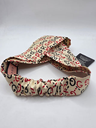 Gucci White Red Black Double GG Monogram Headband