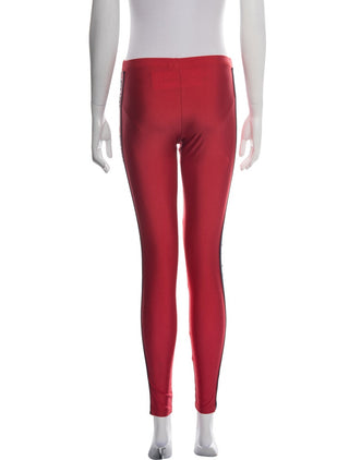 Fendi Red Loho printed Nylon Skinny Leg Pants M sz
