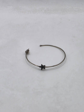 Christian Dior Silver-tone J'Adior Crystal Hoop Earrings