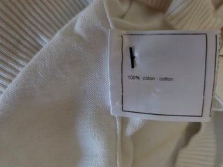 Chanel White Interlocking CC logo Shortsleeve Top US6, FR38